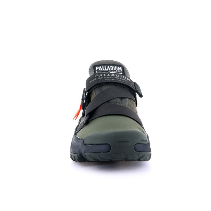 Palladium Off-grid LO Utility Women's Sneakers Olive | UK F837-ZNR